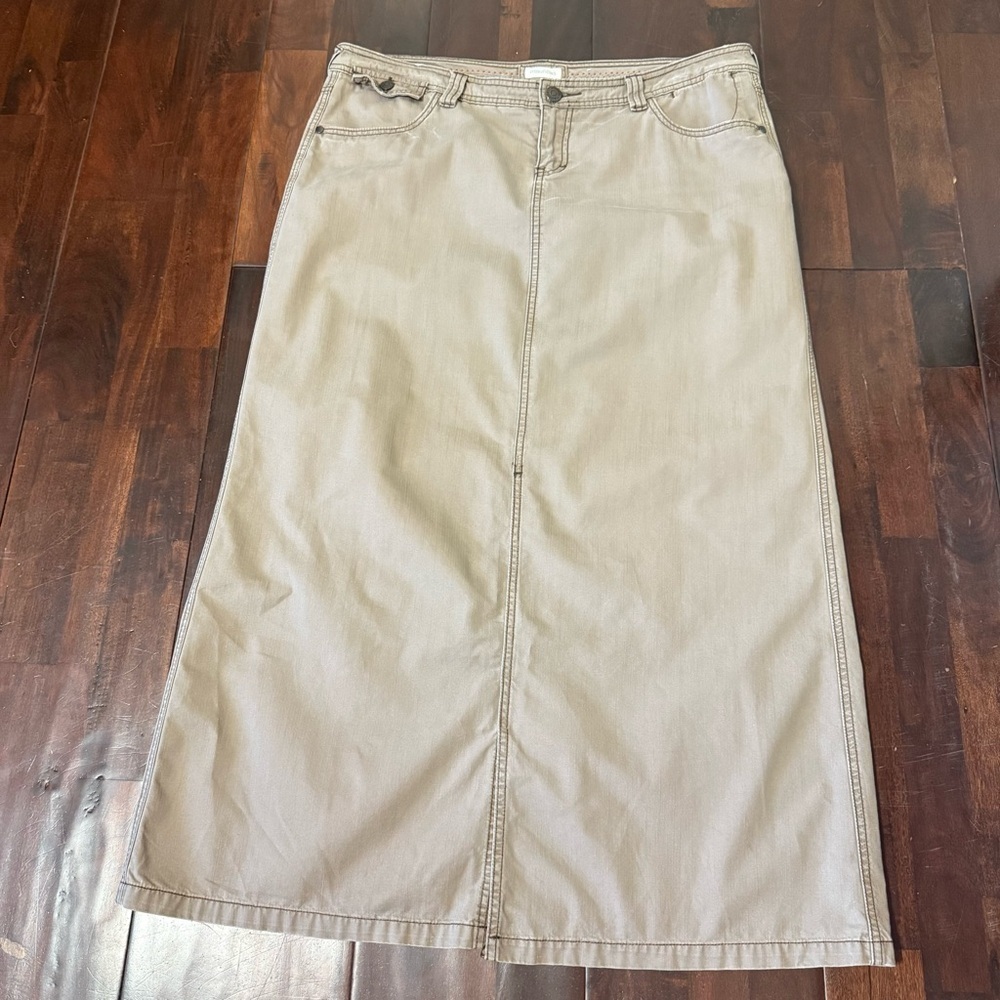 Maurice’s Brown Long Maxi Skirt Women’s Size 15/16 Y2K Modest Cotton